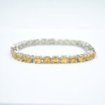 New Trendy Natural Yellow Citrine Gemstone Handmade Bracelet 925 Sterling Silver Jewelry for wholesalers and suppliers