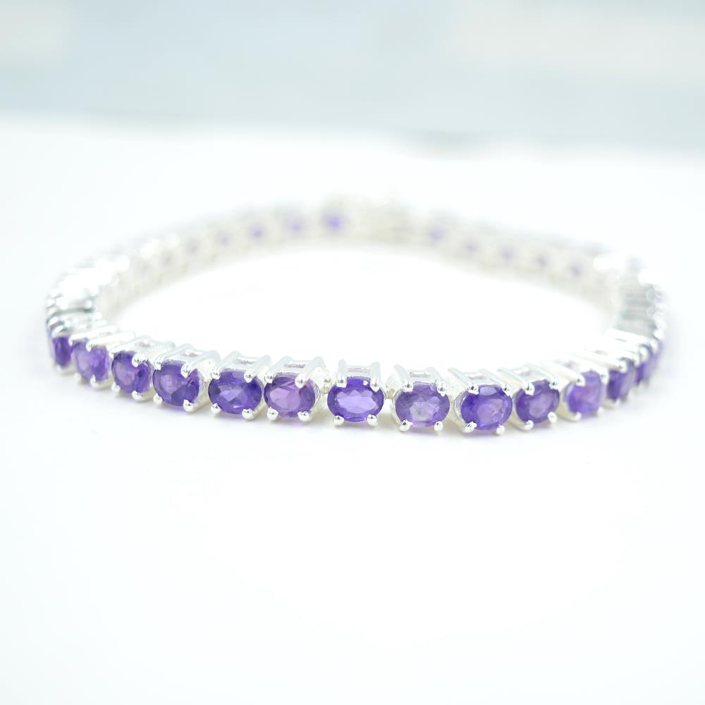 Gorgeous Purple Natural amethyst Gemstone Bracelet 925 Sterling Silver Handmade new Gemstone Bracelet For Wholesale Suppliers