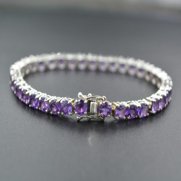 Gorgeous Natural purple amethyst Gemstone 925 Sterling Silver Bracelet Handmade Bracelet For Wholesale 925 sterling silver