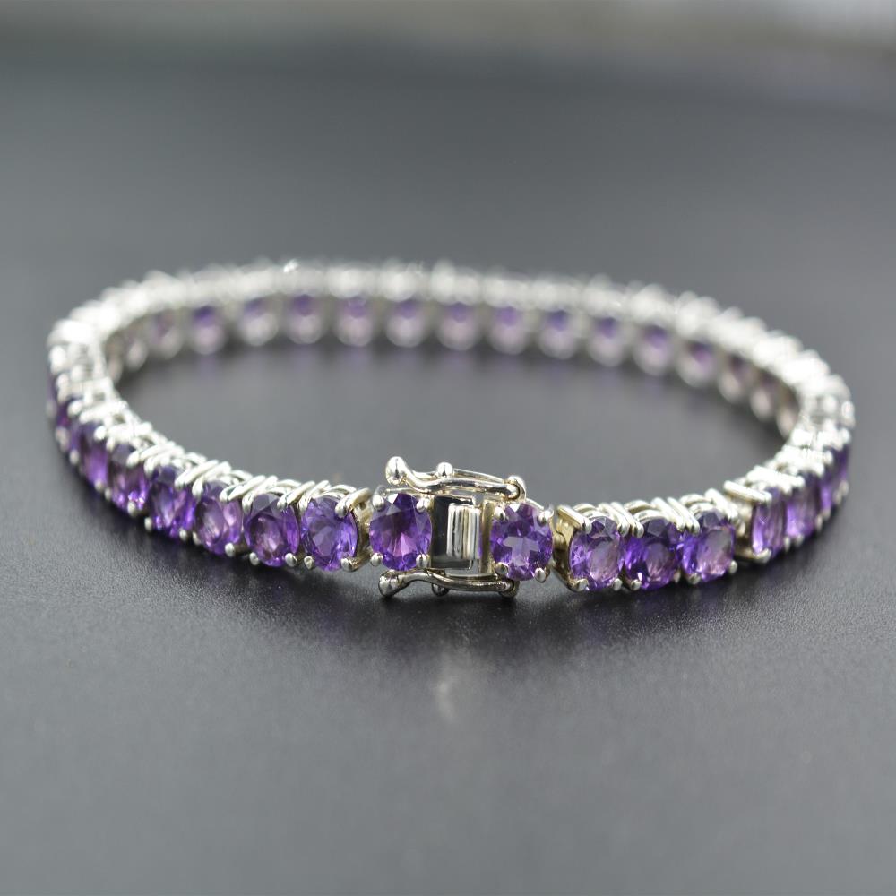 Gorgeous Natural purple amethyst Gemstone 925 Sterling Silver Bracelet Handmade Bracelet For Wholesale 925 sterling silver