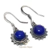 Boho Lapis Lazuli Gemstone 925 Solid Sterling Silver Drop Earrings high quality earrings latest for women