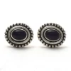 Beautiful Natural Purple Amethyst Gemstone Stud Earring, Handmade 925 Sterling Silver Oval Stud Earrings For Wholesale Suppliers