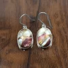 Natural Purple Oyster Gemstone Dangle & Drop Earrings, Sterling Silver Hanging Earrings Jewelry For Wholesale Suppliers