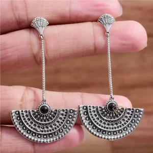 Exquisite Natural Black Onyx Gemstone 925 Sterling Silver Drop & Dangle Earrings, Wholesale Hanging Earrings For Manufacturer