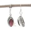 High Quality Natural Red Garnet Gemstone 925 Sterling Silver Drop Earrings, Hook Earrings Jewelry For Suppliers