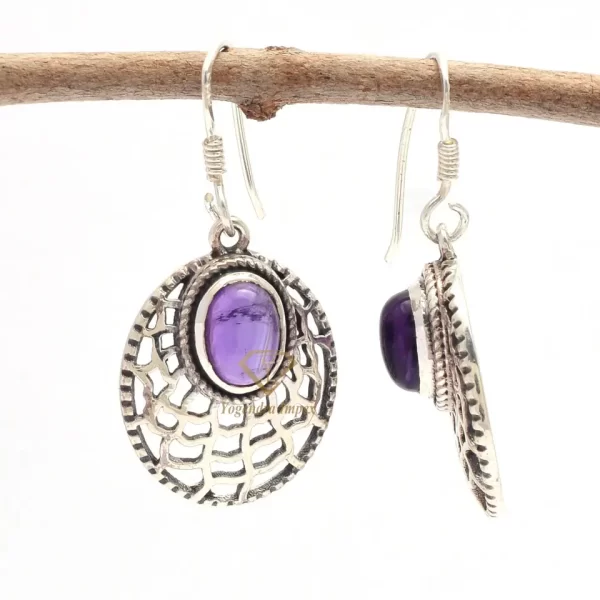 Gorgeous Natural Amethyst Gemstone Drop & Dangle Earrings 925 Sterling Silver, Boho Earring Jewelry For Suppliers & Manufacturer