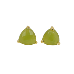 Vessonite Quartz Gemstone Studs 925 Sterling Silver Earrings