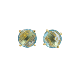 Natural Blue Quartz Gemstone 925 Solid Sterling Silver Earrings