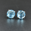 Elegant Blue Quartz Gemstone Stud Earring 925 Sterling Silver