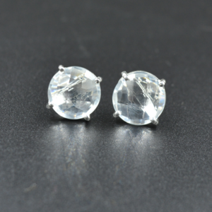 High Quality Crystal Quartz Gemstone Earrings, 925 Sterling Silver