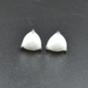 High Quality White Agate Quartz 925 Sterling Silver Stud Earrings