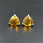 Citrine Quartz Gemstone Stud Earrings 925 Solid Sterling Silver Jewelry