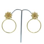New Completive Price Wholesale Jewelry Latest Trendy Fashion Unique Designer Gold Plated Plain Big Hoop Brass Earring For Women
