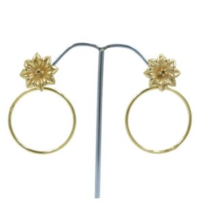 New Completive Price Wholesale Jewelry Latest Trendy Fashion Unique Designer Gold Plated Plain Big Hoop Brass Earring For Women