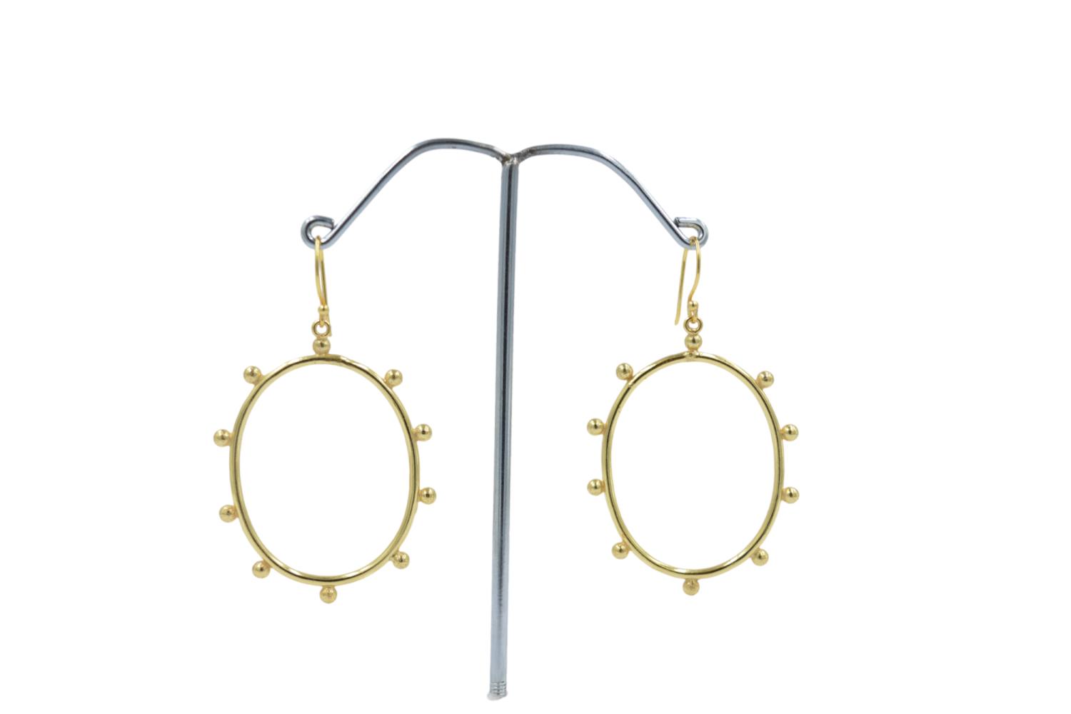 Lightweight Sun dangle Gold Plated Designer Brass Metal Hoop Earring 18K Gold Plated Plain Brass Earrings Jewellery