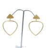 Best Selling Elegant Gold Plated Earrings for Women heart Gold Plated brass Earring Available at Bulk Price