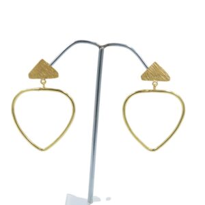 Best Selling Elegant Gold Plated Earrings for Women heart Gold Plated brass Earring Available at Bulk Price