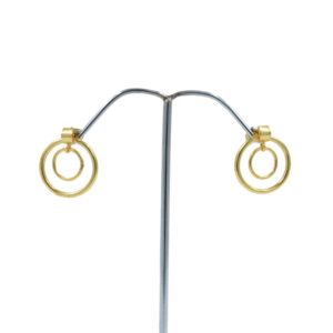 promotion Handmade Jewelry Gold Plated Ear Stud Fashion 24k Gold Plated Wholesale Dubai brass Stud Earrings Je
