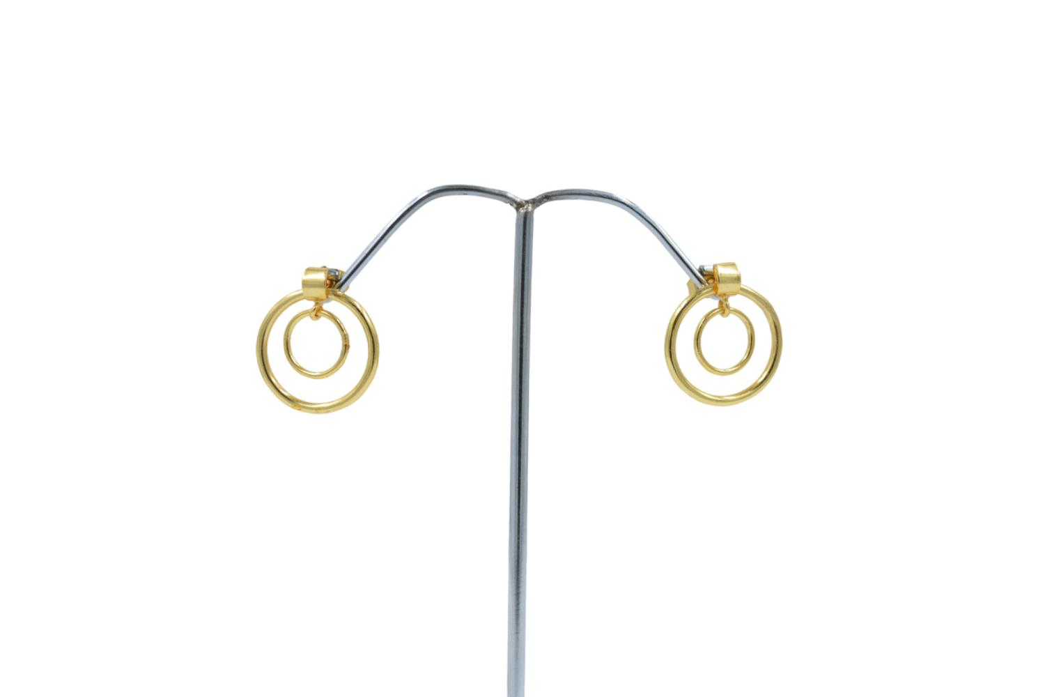 promotion Handmade Jewelry Gold Plated Ear Stud Fashion 24k Gold Plated Wholesale Dubai brass Stud Earrings Je