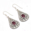 Handmade Ruby Gemstone Boho Earring 925 Sterling Silver