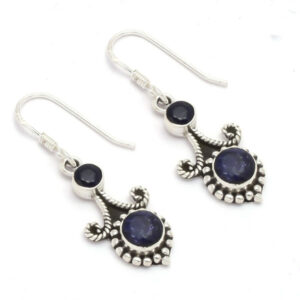 Blue Sapphire Earrings 925 Sterling Silver