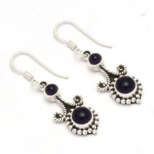 Amethyst Boho Earrings 925 Sterling Silver
