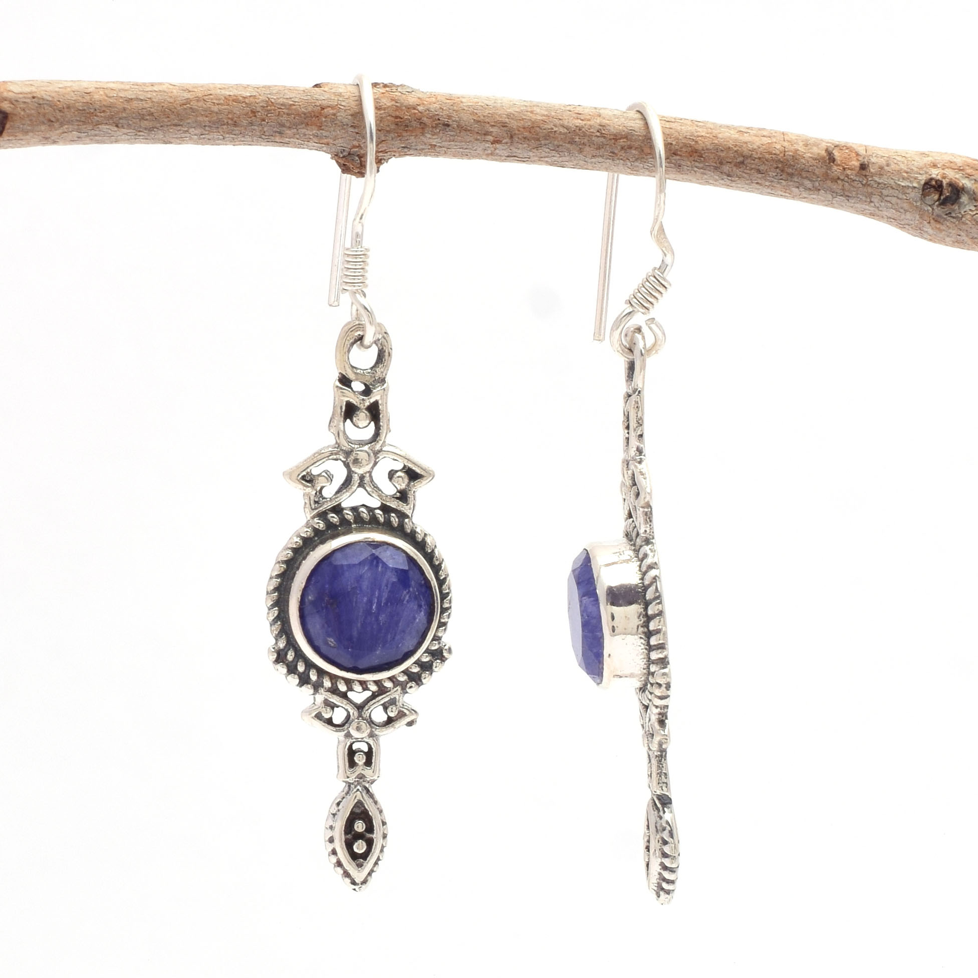 Blue Sapphire Earrings