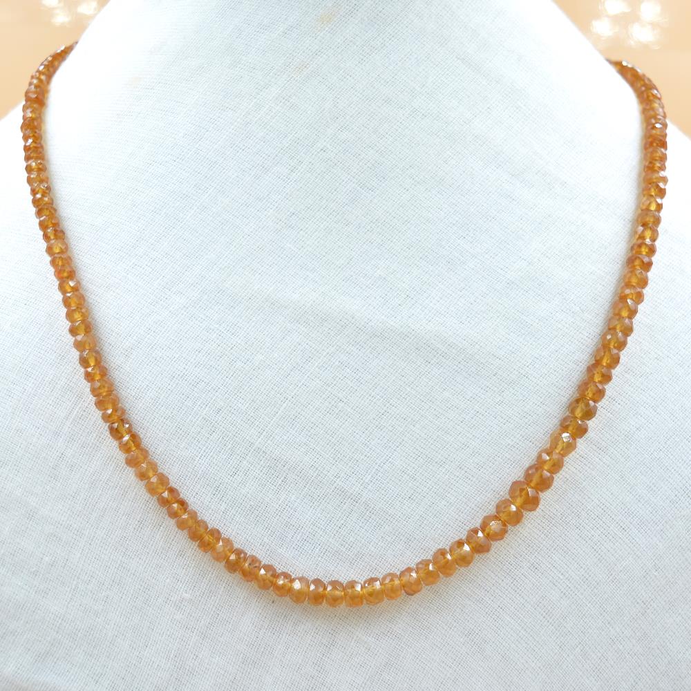 Hessonite necklace
