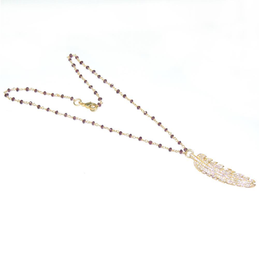 Natural Red Garnet Gemstone 925 Sterling Silver Necklace, Wholesale Designer Necklace For Suppliers & Manufacturer