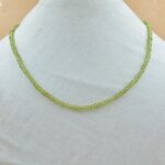 Natural Green Peridot Faceted Gemstone Beads Necklace For SemiPrecious Jewelry From Manufacturer Buy