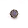 Natural Rainbow Moonstone Gemstone 925 Sterling Silver Ring, Handmade Bezel Set Boho Silver Ring For Wholesale Suppliers