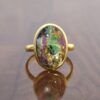 Ruby Gemstone 925 Sterling Silver Ring 18k Gold Plated Ruby Gemstone Ring Wholesale Supplier & Manufacturer