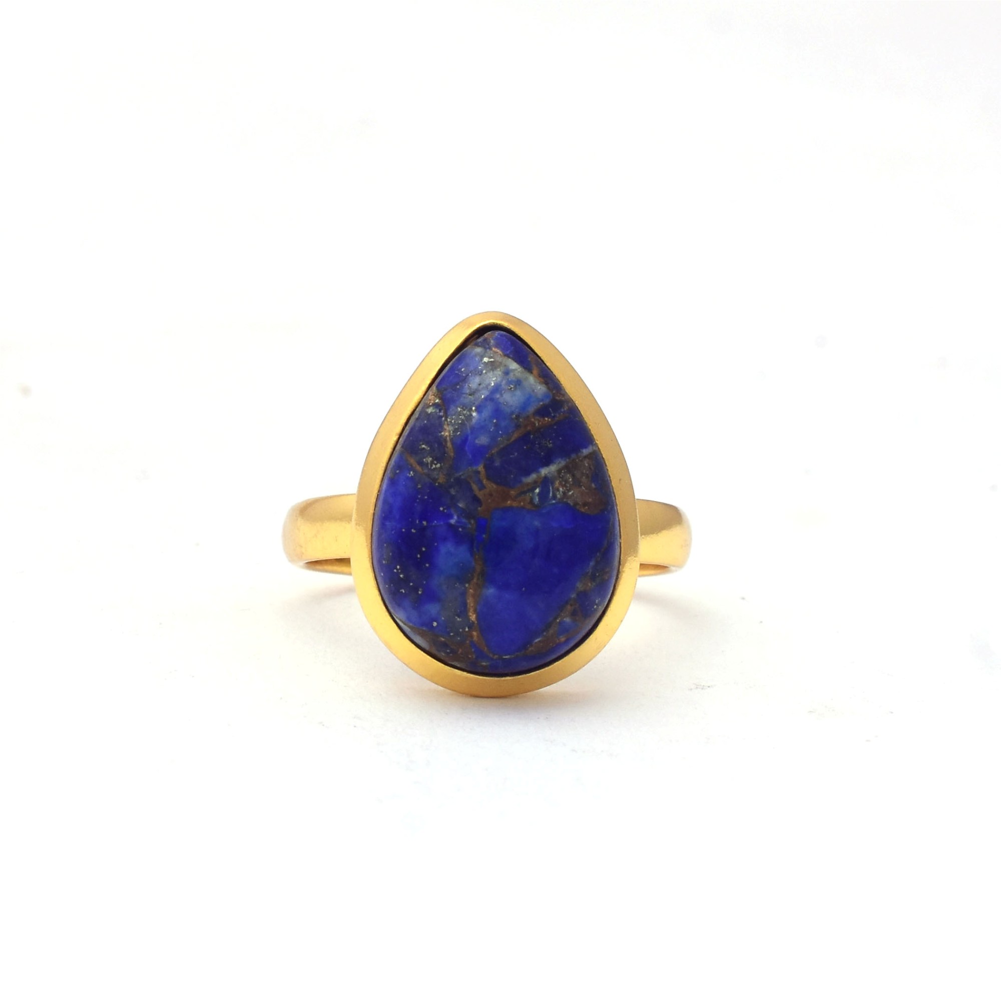 925 Solid Sterling Silver Natural Copper Lapis Lazuli Gemstone Protection Unique Designer Handmade Healing Crystal Ring