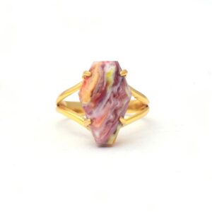 high quality Best selling fine 925 solid sterling silver Pink Oyster gemstone statement ring custom jewelry manufacturer