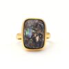 Fashion Jewelry Natural Abalone Pearl Copper Ring 925 Solid Sterling Silver Statement Ring Jewelry Supply From India