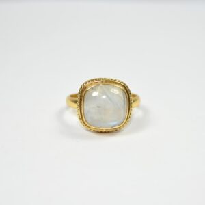 High Quality Rainbow Moonstone Gemstone 925 Solid Sterling Silver Dainty semiprecious Fine Jewellery Ring For Women