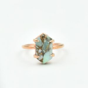 fine quality bezel 925 sterling silver ring natural Copper Amazonite ring indian silver jewelry suppliers Copper Amazonite ring