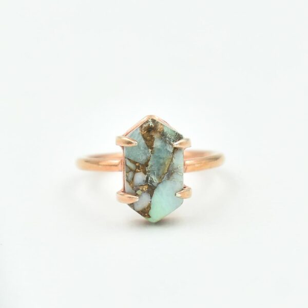 fine quality bezel 925 sterling silver ring natural Copper Amazonite ring indian silver jewelry suppliers Copper Amazonite ring