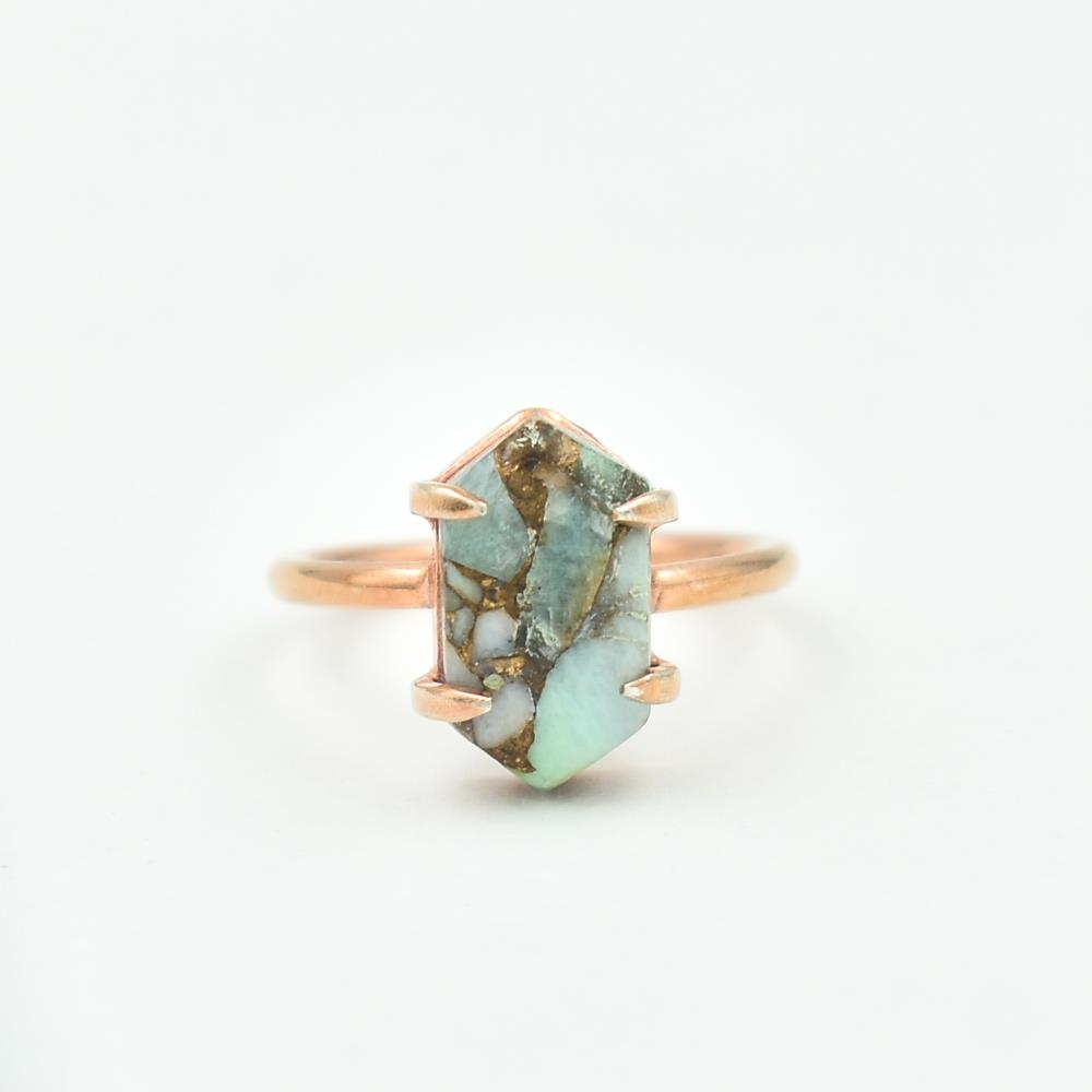 fine quality bezel 925 sterling silver ring natural Copper Amazonite ring indian silver jewelry suppliers Copper Amazonite ring