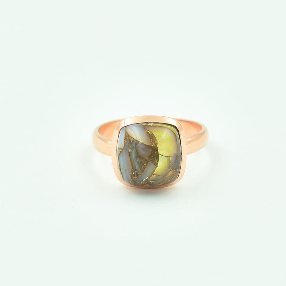 Trendy Top Selling 925 Solid Sterling Silver Fine Jewellery Ring White Shell Copper gemstone Ring For Christmas Jewelry Supplier