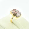 Natural Pink Opal Copper Ring For Women And Girls 925 Sterling Silver Handmade Jewelry Bulk Wholesale Fine Silver Rings