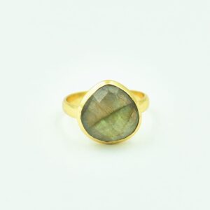 Gorgeous Natural Labradorite Gemstone 925 Sterling Silver Ring/Gold Plated Fire Gemstone Statement Ring For Wholesale Suppliers