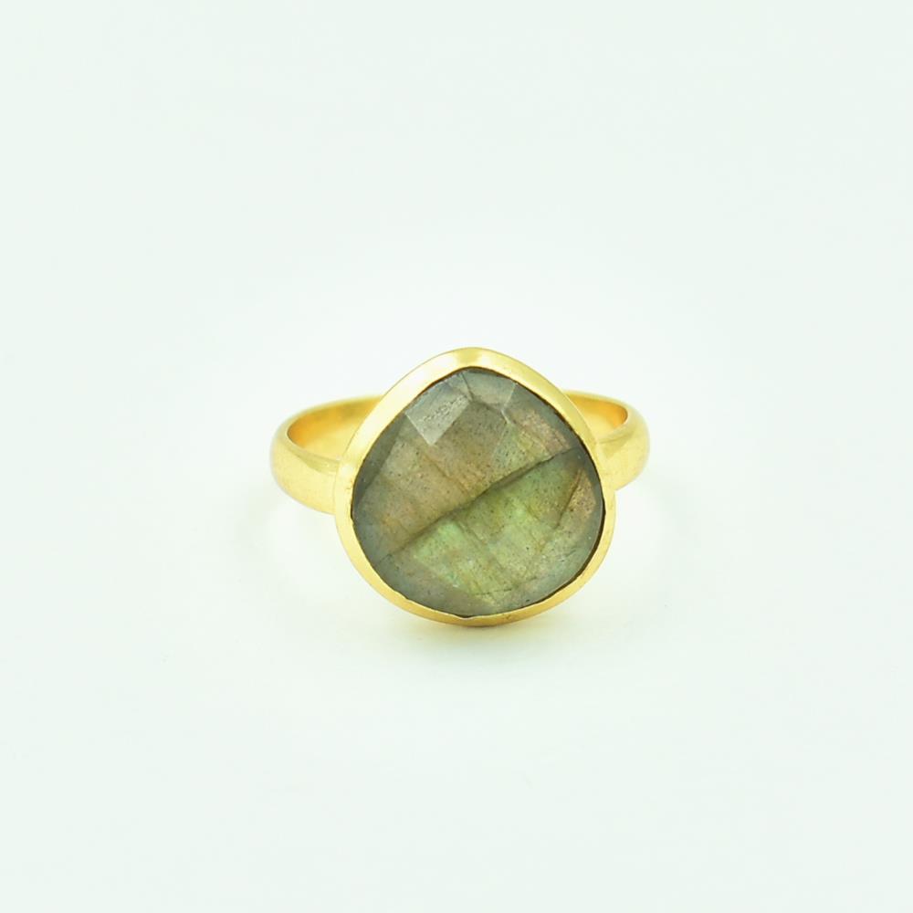 Gorgeous Natural Labradorite Gemstone 925 Sterling Silver Ring/Gold Plated Fire Gemstone Statement Ring For Wholesale Suppliers