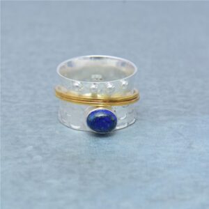 Lapis Lazuli Spinner Ring / in gold also