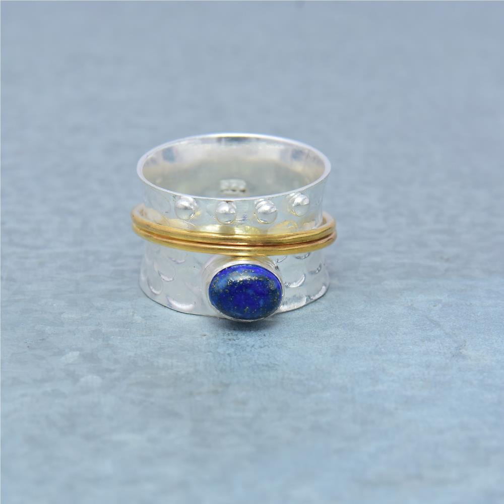 Lapis Lazuli Spinner Ring / in gold also