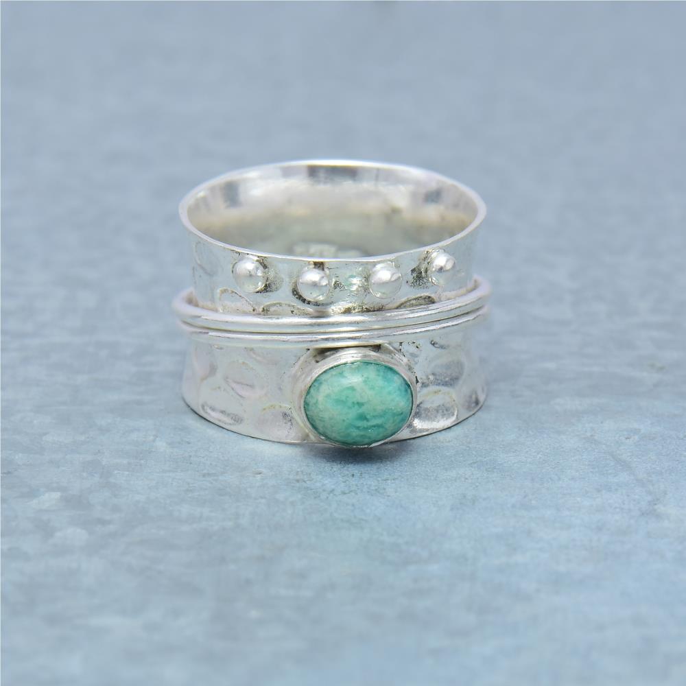 Amazonite Spinner Ring