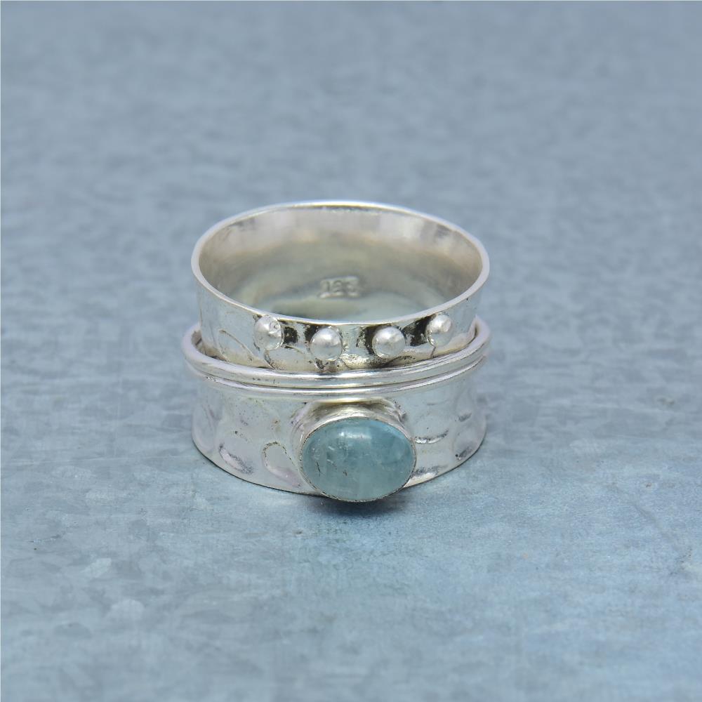 Aquamarine Spinner Ring