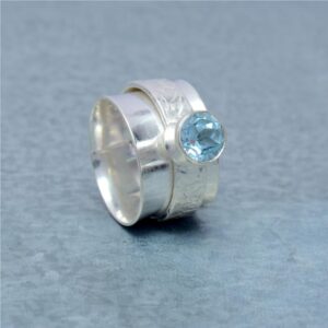 Blue Topaz Spinner Ring