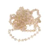 Gorgeous Natural Rose Quartz Gemstone Faceted Roundel Wire Warp Chain Gold Plated 925 Sterling Silver Rosary Chain Wholesaler