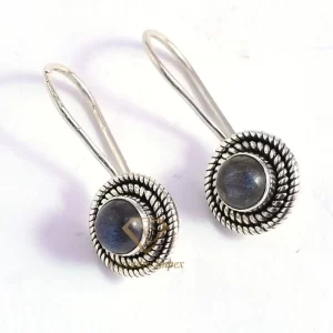 Top Quality Natural Labradorite Gemstone Drop & Dangle Earrings/ Handmade Boho 925 Sterling Silver Earrings Jewelry For Supplies
